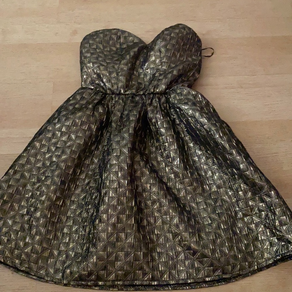 Women’s dress Windsor Mini golden black geometric shape